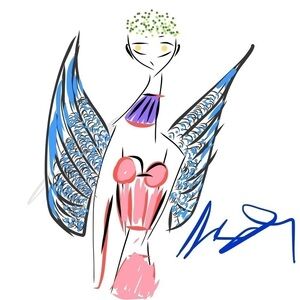 Sinta Margot digital handmade sketch from my book of illustrations on amazon .